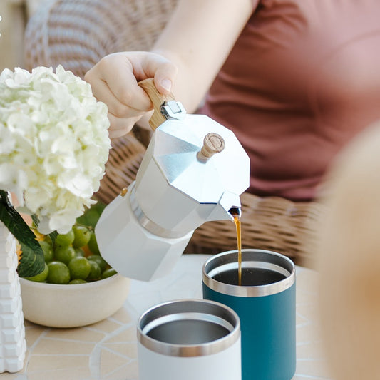 GROSCHE Milano – Cafetière italienne 6 tasses (Blanc)